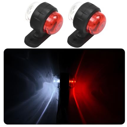 CGEAMDY 2 Stücke LED Anhänger Begrenzungsleuchten, Wasserdichte LED Seitenmarkierungsleuchten, LED Gummi Seitenleuchten, Universal Dekoratives Außen Zubehör Für LKW, PKW, Wohnmobil, Wohnwagen