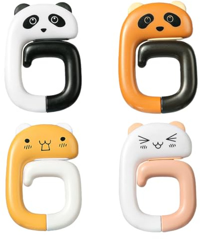 XUZOPIM Set Of 4 Handbag Holders For Table, Handtaschenhalter, Creative Bag Hook For Table, Cartoon Bags Holder Table, Bag Hooks, For Restaurants, Cafes, Schools