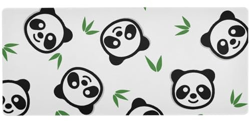 LI ZHI XIN Computer Maus Pad rutschfeste Gummi Mausmatte Für Gaming, 80x30cm, 80x40cm, 90x40cm Panda Cartoon-Muster