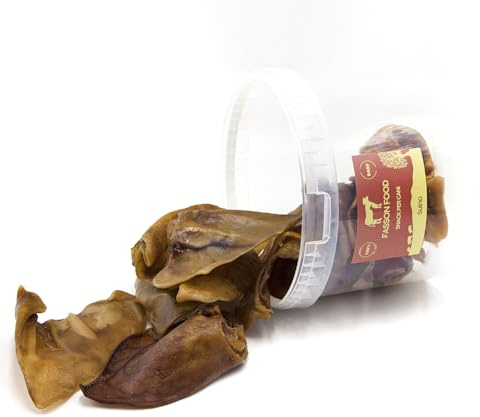 Fasson Food| Orecchio Suino Essiccato per Cani – Confezione da 1kg, Snack Naturale per cani Masticabile 100% Carne Italiana, Collagene e Cartilagini per Legamenti Forti (1, ORECCHIO SUINO 1KG)