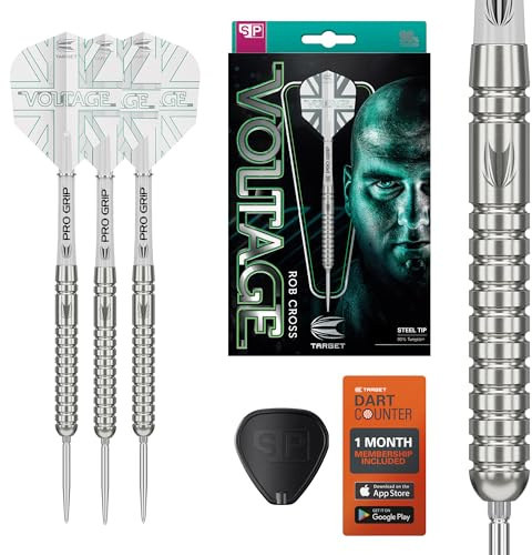 Target Darts Rob Cross Generation 1 Steel Tip Darts, Dart-Set aus 90% Wolfram, 21G | G1 Player Edition Darts mit Swiss Points, Pro Grip Shafts, Nr. 6 Dart Flights & SP Tool