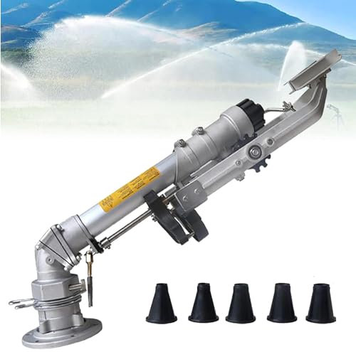 MTTXY Impulse Impact Water Sprinkler, Farm Irrigation Spray Gun, 2 Agricultural Turbine Vortex Rod Water Sprayer, 360° Rotary Large Area Watering Spray for Farms, Orchards, Forestry,66cm