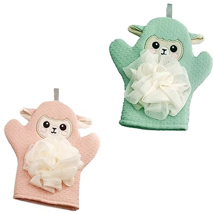 OATIPHO 2 Pièces Mitaines de Bain à Motifs pour Garçon Fille Doubles Usage Serviettes de Douche Léger