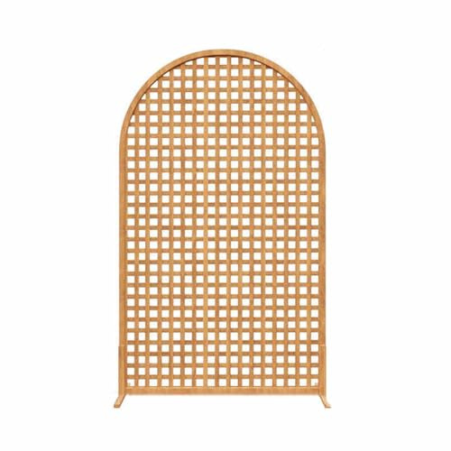 XTGDIEM Mampara de privacidad de Madera, Divisor Decorativo de Tubos y Listones, Cerca for Patio, jardín, balcón o Patio Trasero. Ocultar el Cubo de Basura.(Yellow,90x150cm)