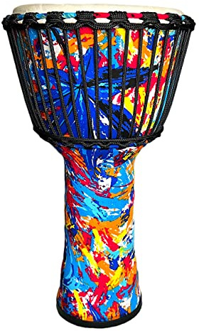 Djembe Drum 10inch Musical Instruments Hand Drums, Adult African Drums，Musician Gifts （sea blue）
