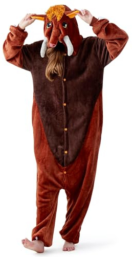 Onesie Ganzkörper Kostüm für Erwachsene – Unisex Pyjama Jumpsuit in verschiedenen Designs - Overall, Karneval & Fasching in M, L, XL