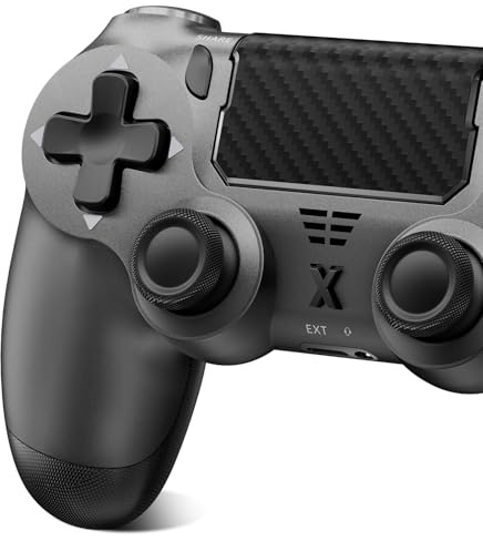 Hycago Wireless Controller for PS-4, Bluetooth Gamepad Joystick with Vibration Touch Panel, Upgraded Six-Axis Sensor, 3.5mm Audio Jack, for P4/Pro/PC/Slim