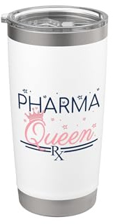Farmacia Pharma Queen Tecnico Farmacista Bicchiere termico in acciaio inox doppia parete