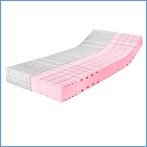 RAVENSBERGER HR-Kaltschaummatratze Komfort-SAN - Härtegrad H2, mittel - 90 x 200 cm, Höhe 18 cm - 7-Zonen Kaltschaummatratze mit Baumwoll-Doppeltuch-Bezug - TÜV-Zertifiziert, Made in Germany