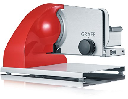 GRAEF. SKS903EU Allesschneider Sliced Kitchen, 185 W, aluminium eloxiert/rot