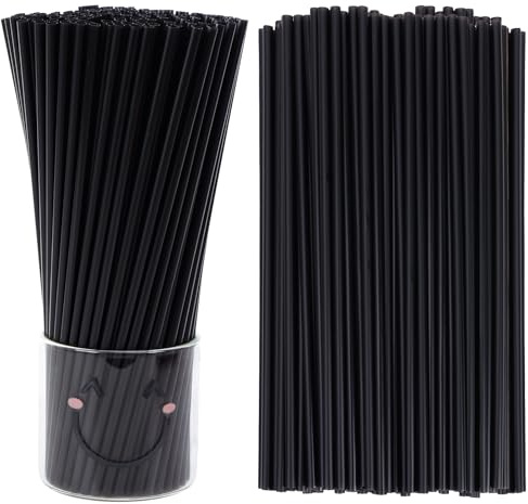 Tomnk 500pcs Straws Disposable, 10.3 Inches Plastic Straws, Plastic Drinking Straws for Tumblers and Ice Coffee