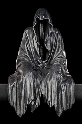 Figuren Shop GmbH Kantenhocker Schattendämon | Hier residiert die Dunkelheit | Reaper Sensenmann Figur Dämon Gothic Deko