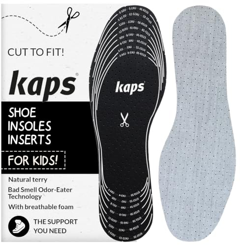 Bästa Skosulinlägg för Barn, Luktborttagningsteknik Och Skum Som Andas, Alla storlekar klippta Till Att Passa, Kaps Odour Stop Kids Tillverkade i Europa