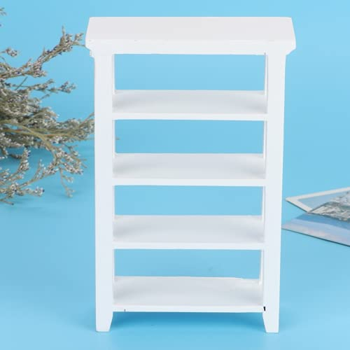 1:12 Puppenhaus Vier-Schicht Regal Miniatur Leben Spielen Szene Modell Holzregal Blumenregal Display Rack Für Puppenhaus Zubehör
