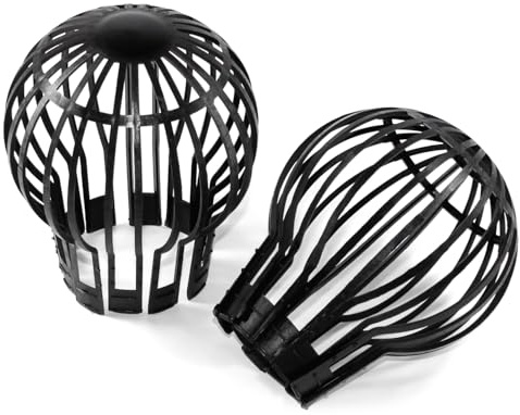 Gutter Guard Drain Guard Downpipe Leaf Guard Drain Pipe Cover Plastic Drain Protector to Stop Leaves and Better Water Drainage (Set of 2)