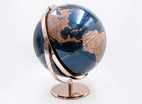 Mascagni 20FO1565 Globus beleuchtet, vertikal, schwenkbar, Farbe Blau, LED-Hintergrundbeleuchtung, Durchmesser 30 cm, Einheitsgröße