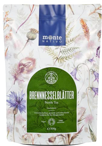Nettle Tea Monte Nativo (300g) - Nettle Leaf Tea - Aromatic and 100% Pure and Natural Loose Leaf Herbal Infusion Without Additives - Healthy, refreshing and nutrient-rich