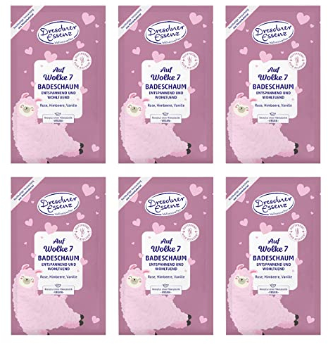 Lot de 6 bains de soin Dresdner Essenz sur nuage 7 - 6 x 60 g - Additif pour bain végétalien