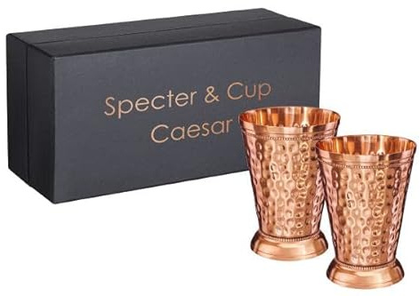 Specter Kupferbecher Caesar 2er Set 350ml, 100% reines Kupfer, Cocktailbecher