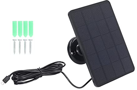 Chargeur Solaire 10W pour Caméra de Sécurité Micro USB - Faible Consommation et Ultraléger Idéal pour Camping et Sécurité à Domicile