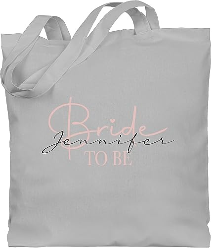 Geschenk mit Namen personalisiert by Shirtracer - Baumwolltasche - JGA Junggesellenabschied - Bride to be