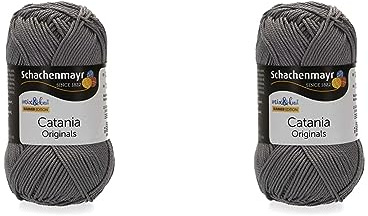 Schachenmayr Catania, 50G rauchgrau Handstrickgarne (Packung mit 2)