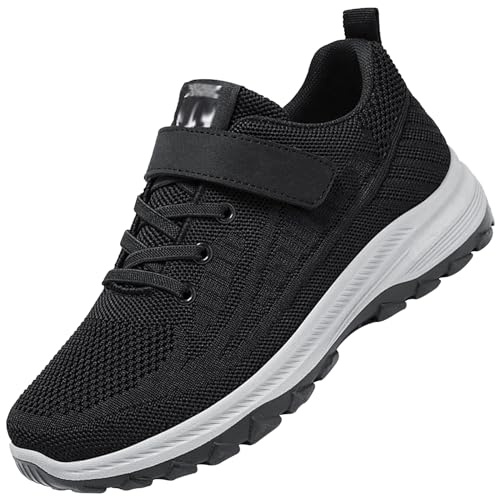 Aocase Zapatillas Diabeticos Mujer Zapatos Pies Hinchados Zapatos ortopédicos Deportivos para Caminar Zapatillas ortopédicas para Mujer Zapatillas Fascitis Plantar,Women Black,39/245mm