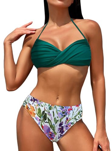 WILLBEST meerjungfrauenflosse mädchen Frauen unterwäsche Leopardenmuster Badeanzug Damen Bikini Hosen Damen Poncho Badeanzug Bikini mollige 40 figurformend 46 Tunika