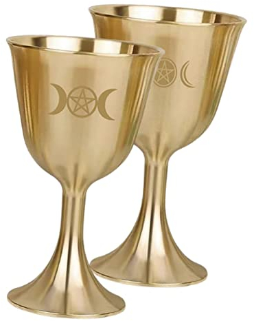 Garneck Lot De 5 Tasses Doffrande En Cuivre Tasses Sacrées Multifonctions À Vin Pour Bureau Fournitures De Bouddhistes Dorées 2 Pièces X 5