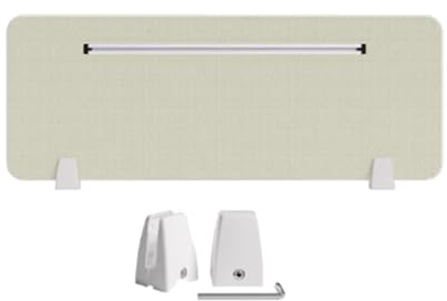 zklaseot Schreibtischteiler, Akustisch Schreibtischteiler Datenschutzbereich Abnehmbar Akustische Trennwände Mit 2 Clips for Büros, Braries, Klassenzimmer, Bibliothek(Weiß,30X80CM)