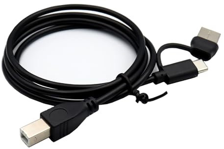 Cable OTG USB tipo C macho a USB 2.0 tipo B macho de 1 m para impresora de teléfono, escáner, piano, micrófonos de sonido de tambor MIDI, cable de teléfono a impresora
