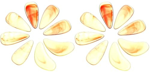 SAFIGLE 16stücke Guzheng Fingerpicks Für Erwachsene Professionelle Schutznägel Für Anfänger Und Hochwertige Langlebige Fingernägel Amberfarbe Für Saiteninstrumente