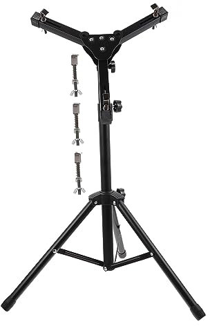 CORHAD Dumb Drum Rack Aus Snare Drum Stand Practice Pad Stand Einstellbarer Dumb Shelf Rutschfeste Matte Schwarz