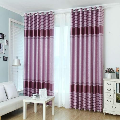 Bishilin Vorhänge Verdunkelnd Fuchsie, Gardinen Blickdicht 2er Set mit Ösen 107x183CM Modern Bedruckt Blumen Motiv Verdunklungsvorhänge Wohnzimmer Jugendzimmer Kinderzimmer