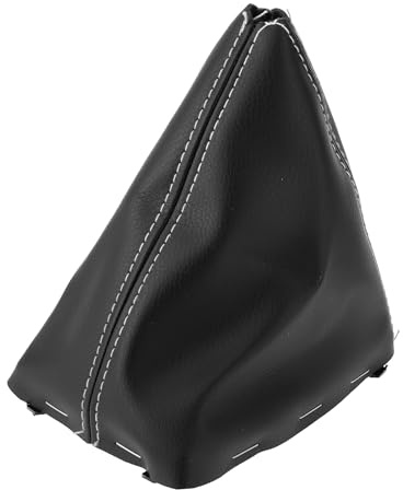 Hihaha Gear Shift Stick Gaiter for Ford Focus C-MAX 2003-2010 Leather 1 Pc | Gear Stick Knob Cover Boot Shift Cover, Dustproof, Black White