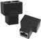 2 PCS Conector Ethernet Splitter, Acoplador lan Divisor 1 Hembra a 2 Hembra, Adaptador Divisor Ethernet 2 puertos, Empalme Doble Cable Red Ethernet