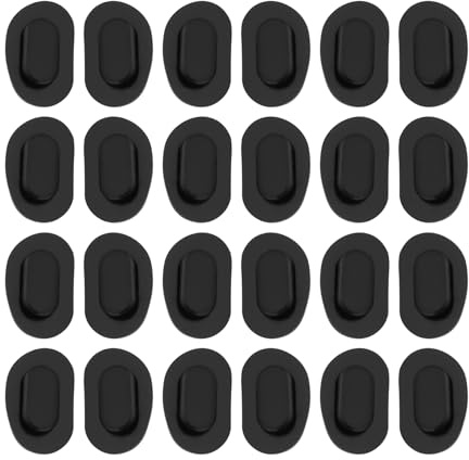 Be In Your Mind 20 Paar Brillen Silikon Nasenpads Brille Anti-Rutsch-Nasenpolster Ersatz für Sonnenbrille Sportbrille 9x15mm Schwarz