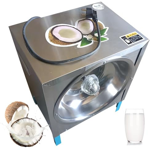IUokLU 300 W kommerzielle Kokosnussreibe Edelstahl Kokosnussschälmaschine Fleischmaschine 2 Anti-Rutsch-Griffe/Reibe 50–60 Stück/Stunde vertikales,