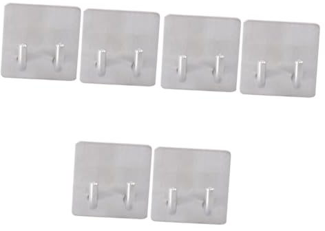 Operitacx 3 Series Gancho De Baño Muro Percha De Ropa Montada En La Pared Ganchos De Servicio Pesado Ganchos De Baño Ganchos Para Colgar Llaves Perchas Acero Inoxidable. Plata 2 Piezas X 3
