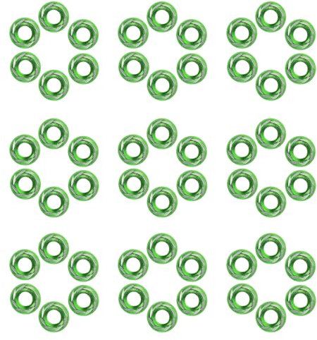 HEALEEP Rondelle per Bulloni Moto Accessori Moto per Riparazione Fai da Te Outdoor in Lega di Alluminio 50 Pezzi Verde Resistenti All'usura per Sicurezza Durante la Guida