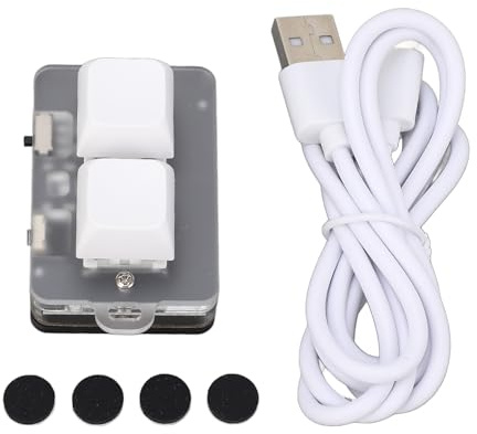 Culnflun 2 Teclas USB C Conexión Bluetooth Bluetooth Blue Switch Blue Macro Mini Mini mecánica con luz RGB