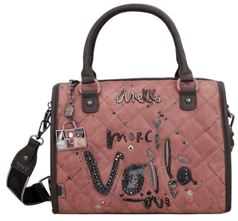 Anekke Bolso Bowling Parisian para Mujer | Cierre con Cremallera | Medidas 28x22x15 cm