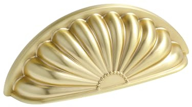JIASENBAO Skålhandtag Borstad guld 64mm 5-pack – Mässingsfärgade handtag för kök och byrå.