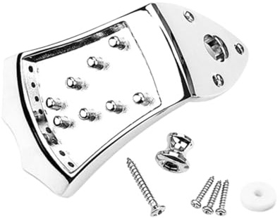 Abaodam Robuster Mandolinen saitenhalter aus Metall Ersatz saiten Tailpiece mit Klassischem Design Gleichmäßige Spannung für Stabile Stimmung Passend für Standard mandolinen Langlebiges