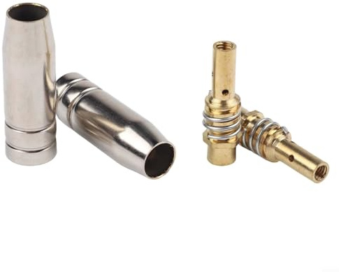 MIG-Schweißbrenner-Zubehör-Set für MB15 15AK 14AK Spitzen, 0,8 mm, 0 mm, mit Gasdüsen, Spitzenhaltern und Halter, 30 Stück
