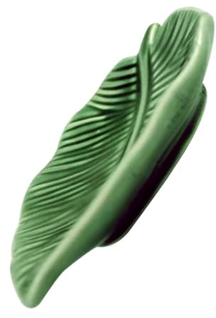 VILLCASE Plateau à Bijoux pour Rangement de Petits Accessoires Vert Élégant Forme Feuille en Céramique Multifonction lors de Banquets et Festivals