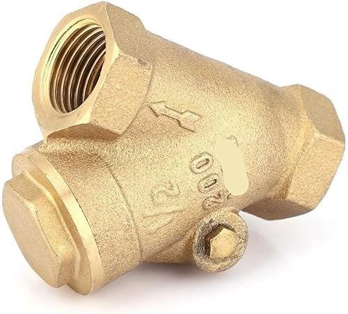 FGNIWAAE 1/2 Zoll NPT Messing-Y-Rückschlagventil – Einwegventil for Wasser und Gas – Nenndruck: 1,6 MPa