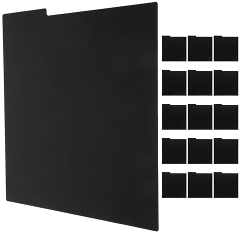 GALPADA 16 Divisori in PVC per Dischi in Vinile, Separatori Neri Riutilizzabili per Organizzazione e Conservazione Album Musicali, Accessori per Archiviazione Vinili e CD, 330x317mm, Set