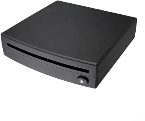 Portable Car External CD Player with USB Connection for Lossless Music Playback, Compact ABS Design Compatible with DVD Players and Various Devices, Plug-and-Play Installation, Black