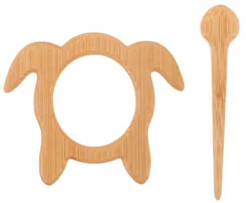 KICHOUSE Broche en Bois Animal Tortue pour Pull et Châle, Finition Lisse et Polie Soigneusement, Accessoire Décoratif Vintage pour Fêtes et Anniversaires